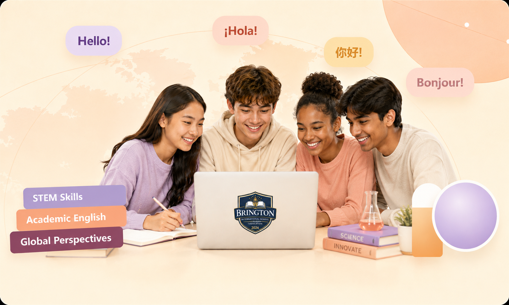 Students learning with AI and digital tools